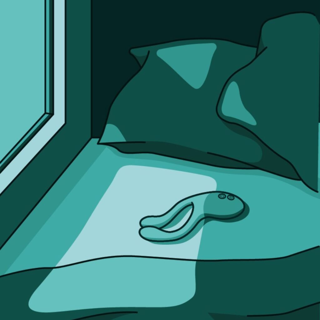 Sexy Sommer-Challenges: Paarvibrator auf einem Bett