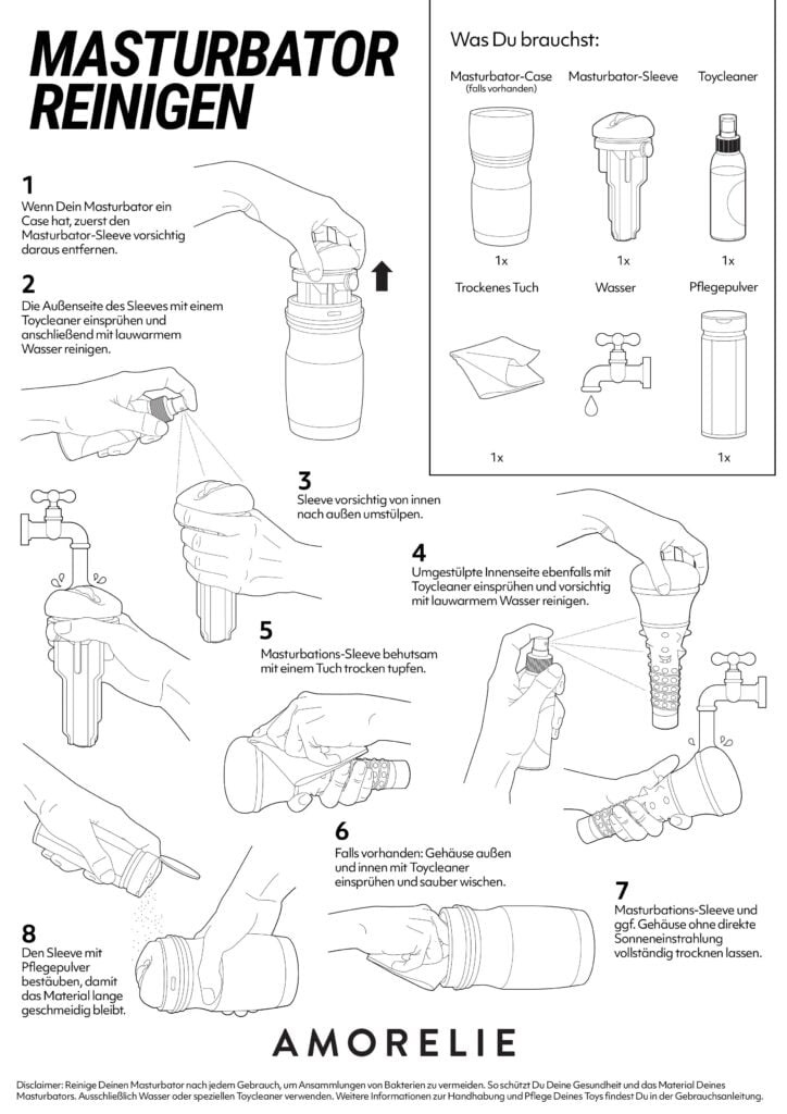 Masturbator reinigen: Step by Step
