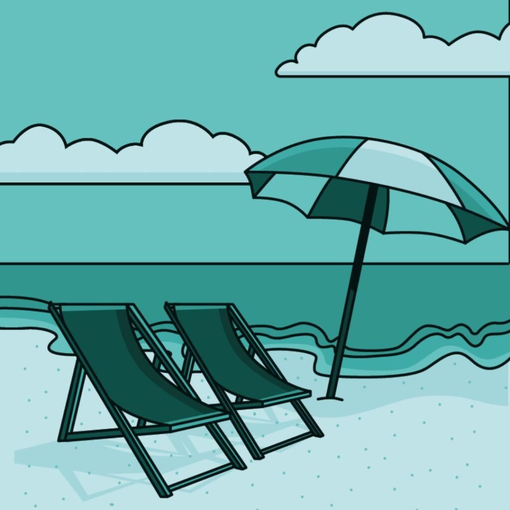 Sexy Sommer-Challenges: 2 Liegestühle am Strand