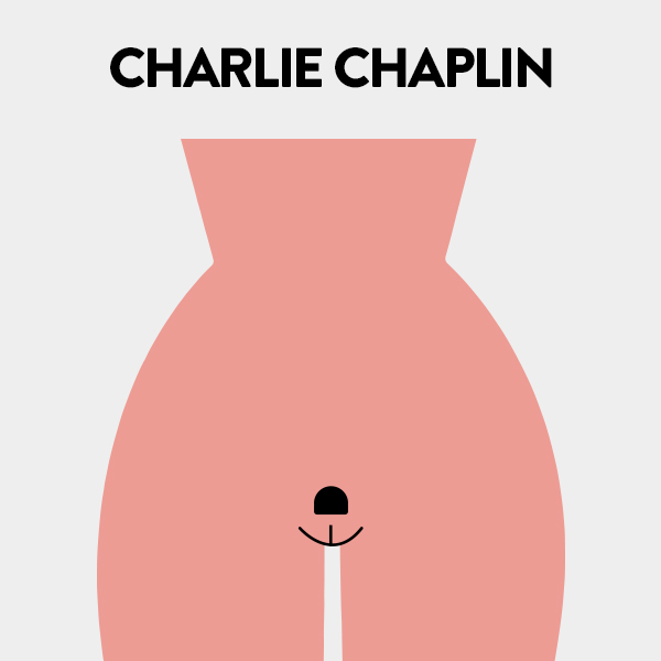 Schamhaarfrisuren für Vaginas: Charlie Chaplin